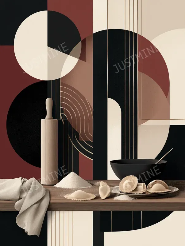 Modern Abstract Italian Bistro Wall Art