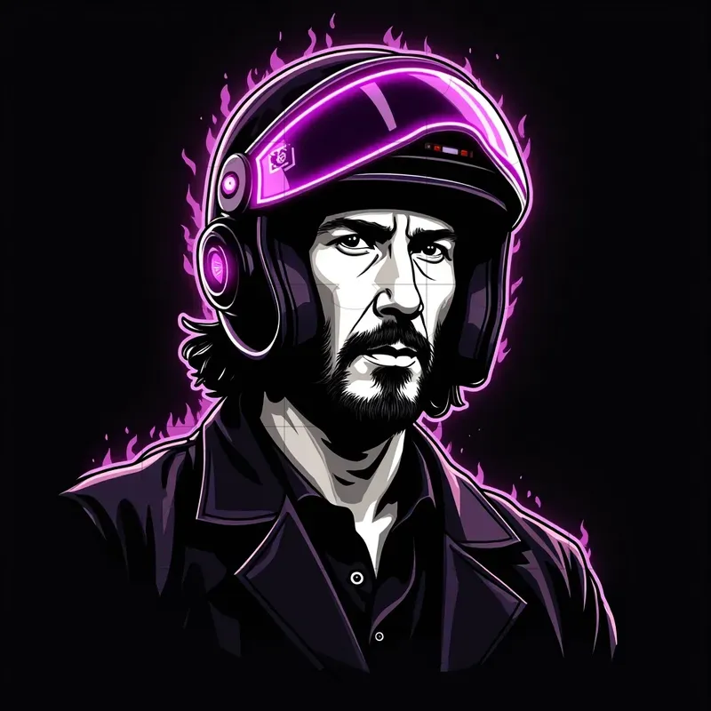 Iconic Figures Neon Art