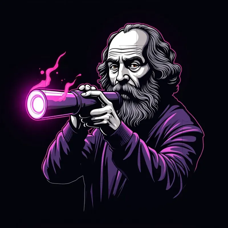 Iconic Figures Neon Art