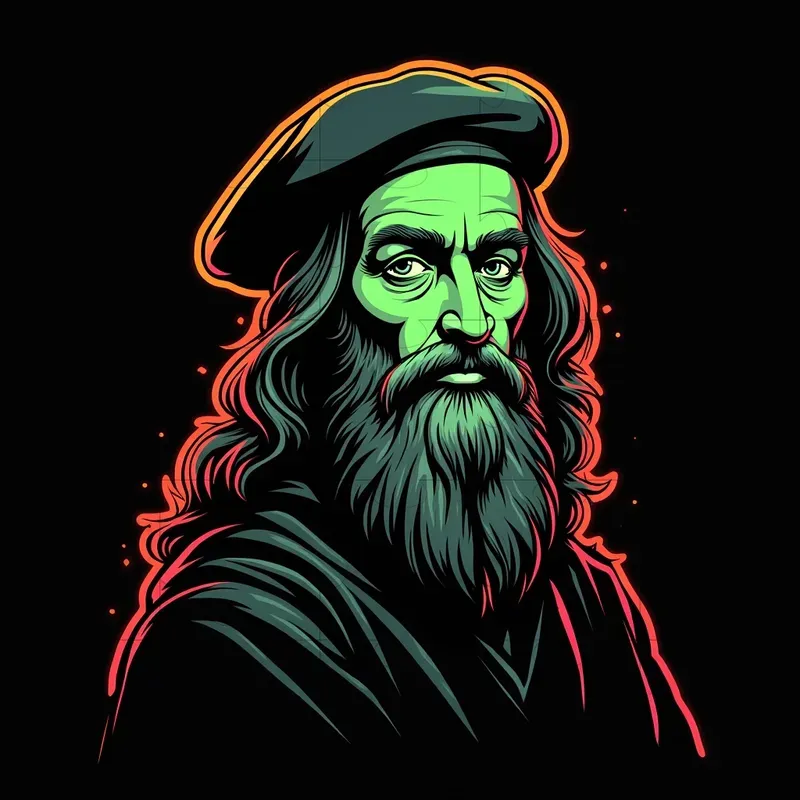 Iconic Figures Neon Art