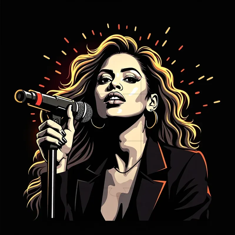 Iconic Figures Neon Art