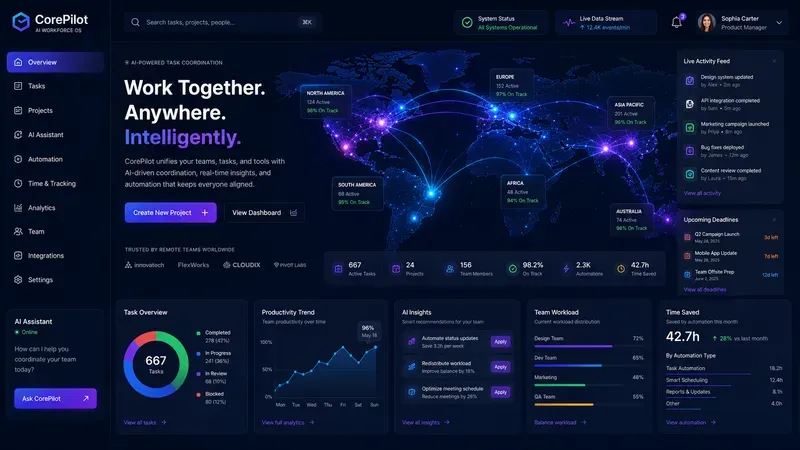 Global Network Saas Dashboards