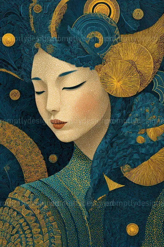 Klimt Inspired Gold Art Designs