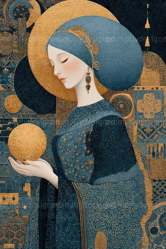 Klimt Inspired Gold Art Designs