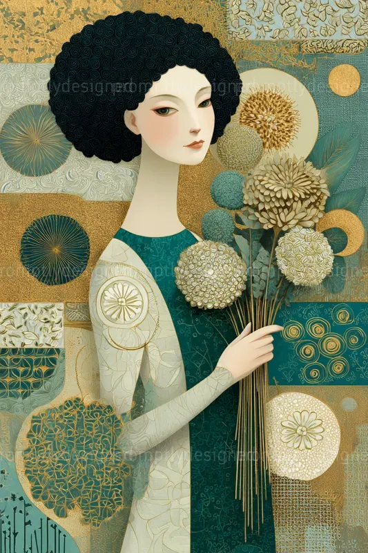 Klimt Inspired Gold Art Designs