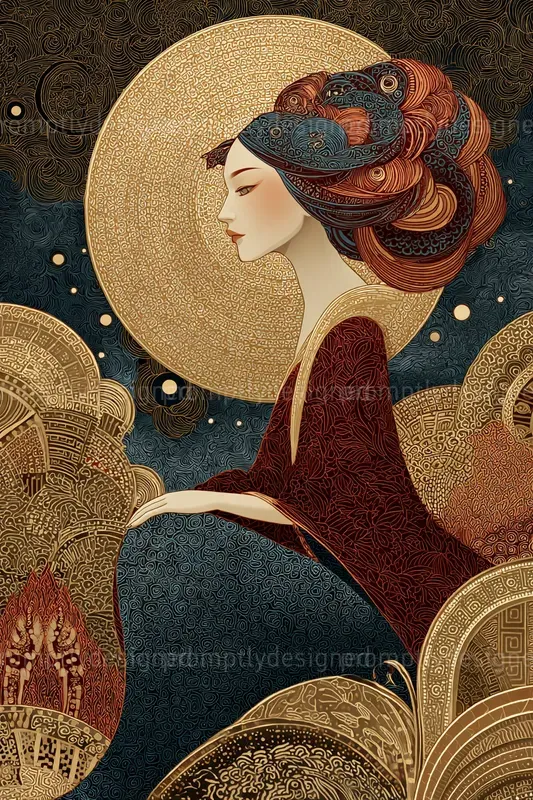 Klimt Inspired Gold Art Designs
