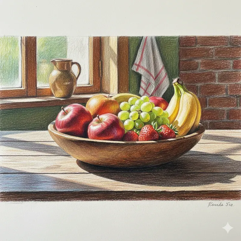 Crayon Pencil Realistic Art