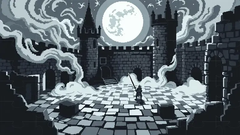 Dark Fantasy Pixel Art Retro Gaming