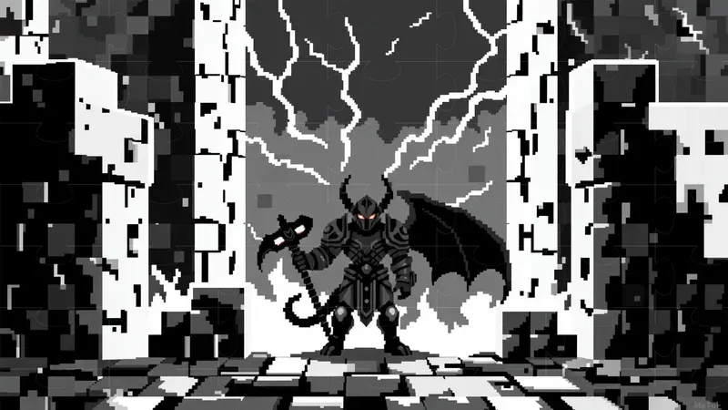 Dark Fantasy Pixel Art Retro Gaming
