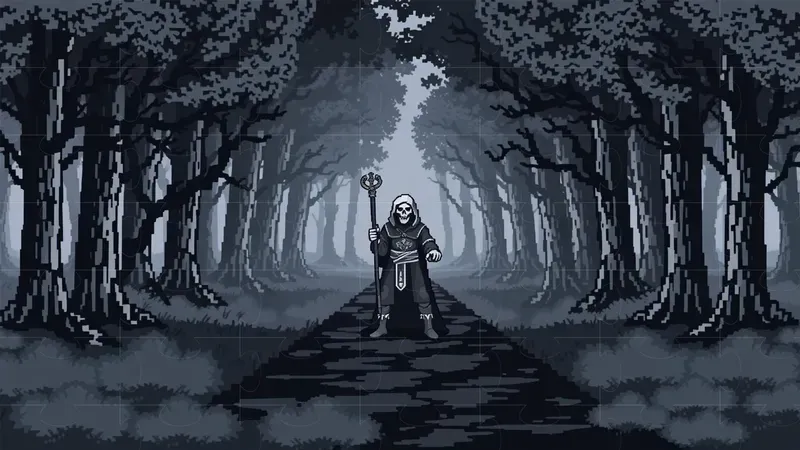 Dark Fantasy Pixel Art Retro Gaming
