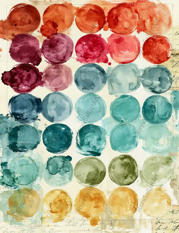 Watercolor Swatchbook Junk Journal Pages