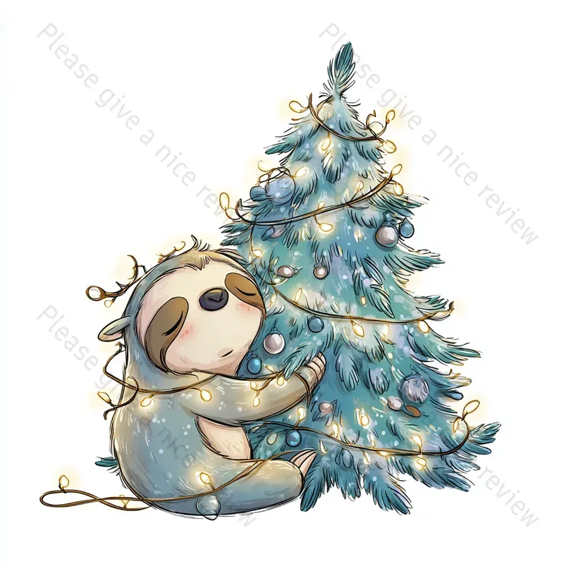 Kawaii Christmas Animal Clipart