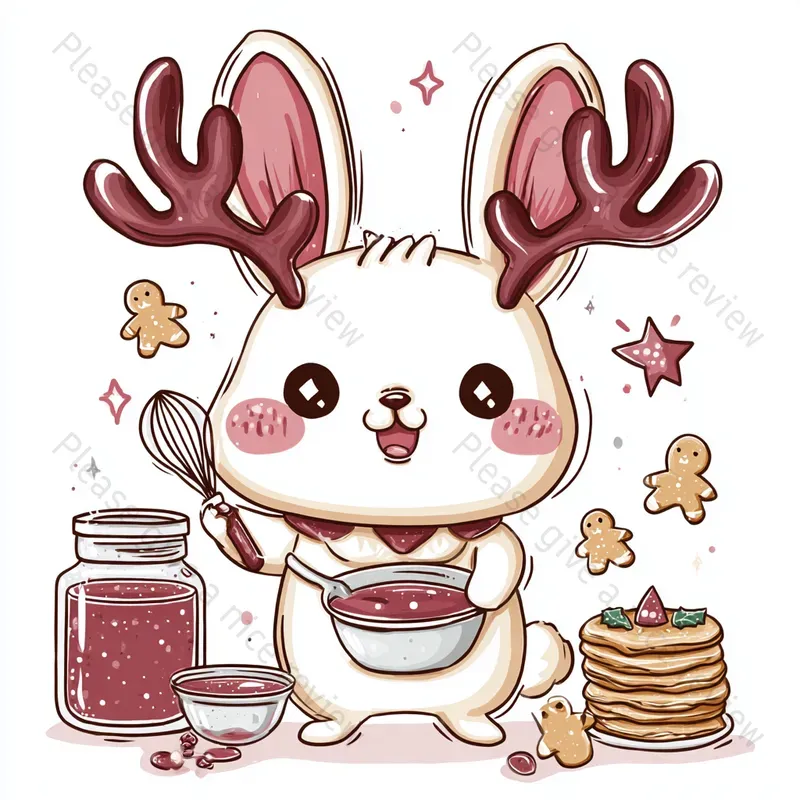 Kawaii Christmas Animal Clipart