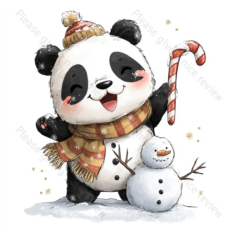 Kawaii Christmas Animal Clipart