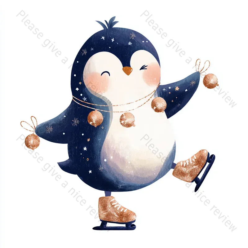 Kawaii Christmas Animal Clipart