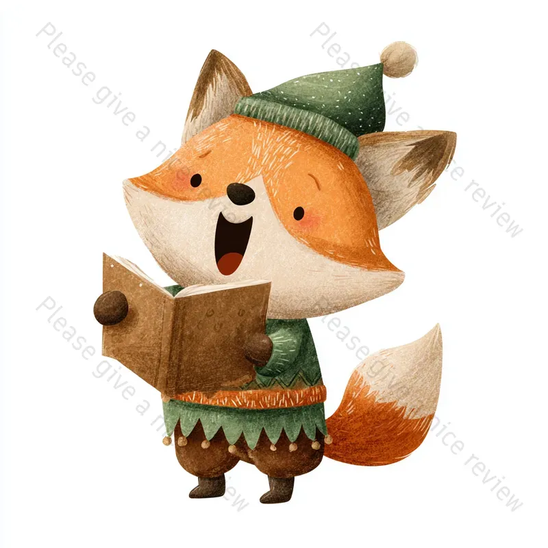 Kawaii Christmas Animal Clipart