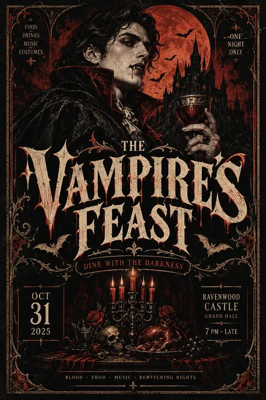 Gothic Halloween Poster Designs