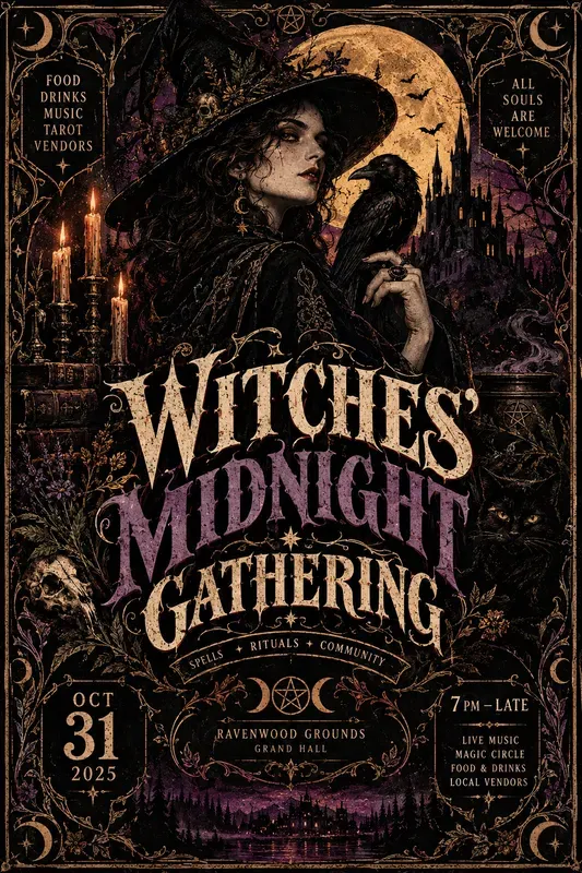 Gothic Halloween Poster Designs