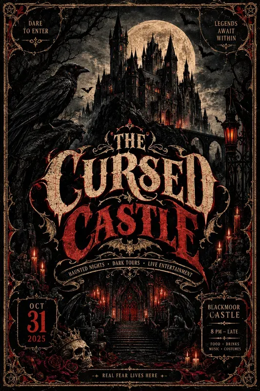 Gothic Halloween Poster Designs