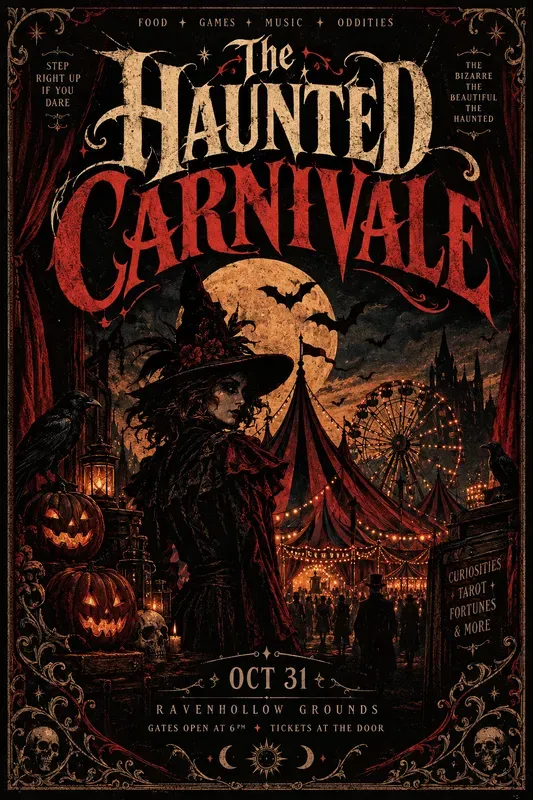 Gothic Halloween Poster Designs