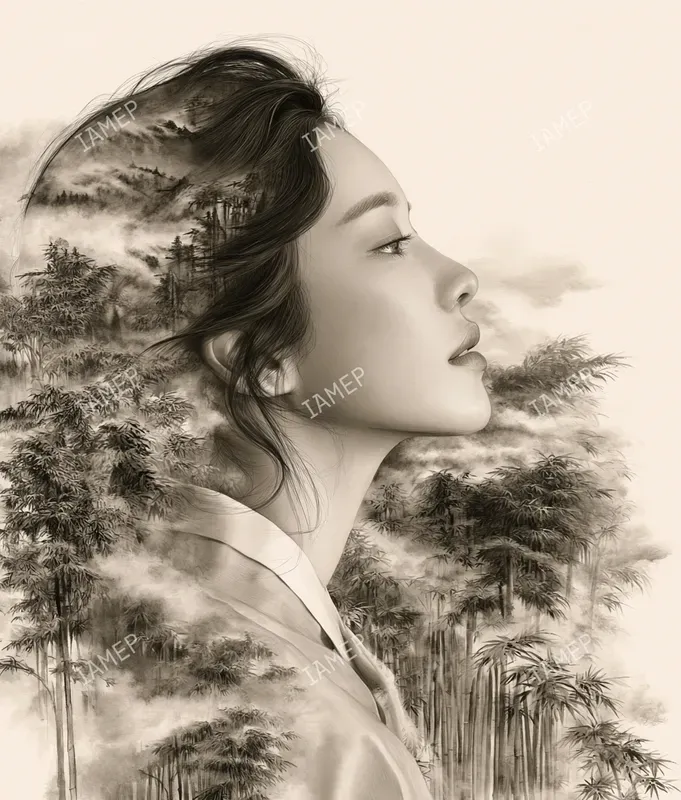 Poetic Ink Portrait Fusions