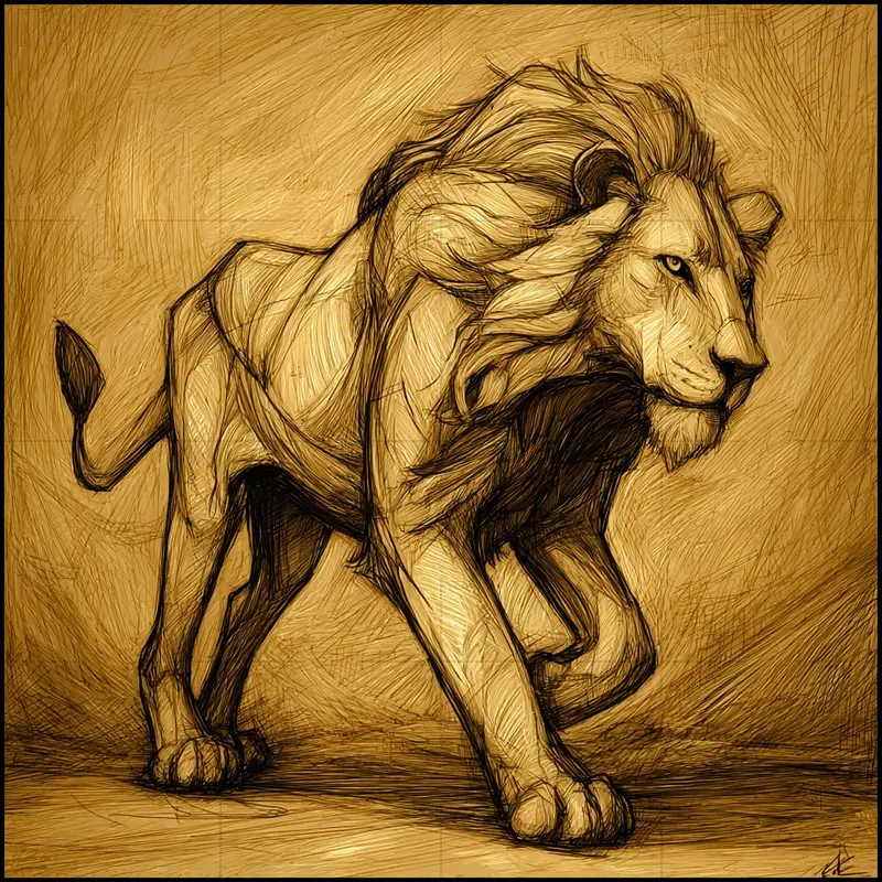 Dynamic Yellow Sepia Animal Prints