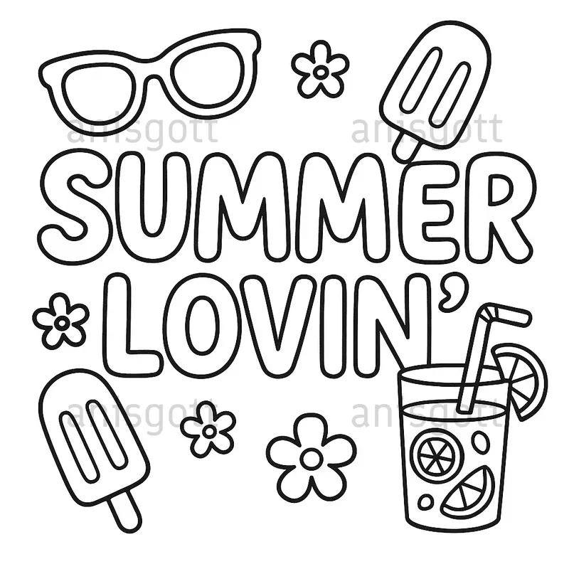 Kdp Summer Vibes Quotes Coloring Pages
