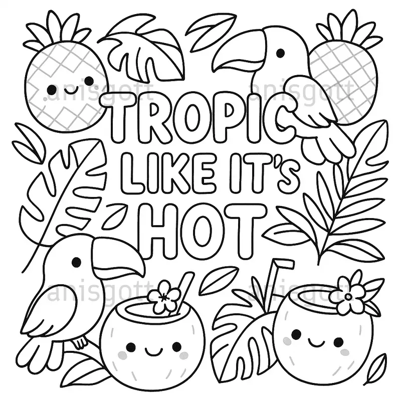 Kdp Summer Vibes Quotes Coloring Pages