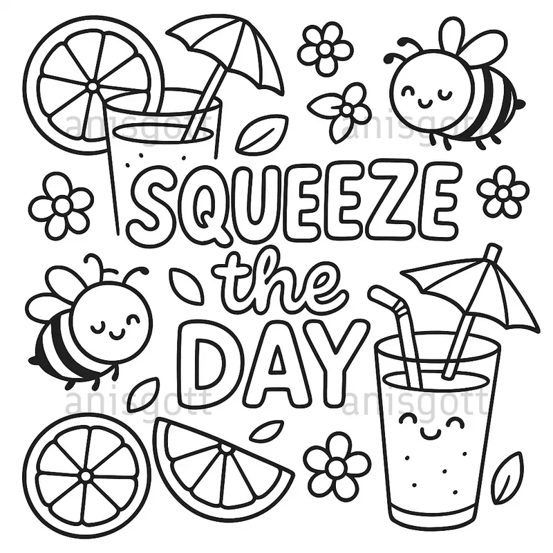 Kdp Summer Vibes Quotes Coloring Pages