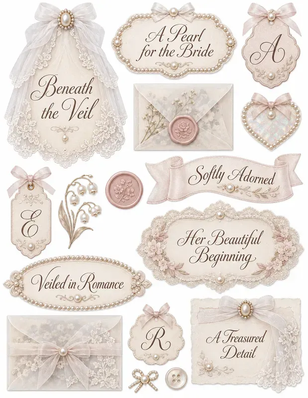 Romance Bridal Typography Ephemera
