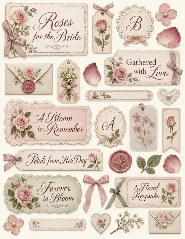 Romance Bridal Typography Ephemera