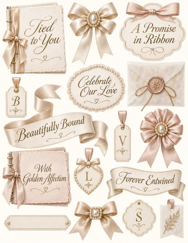 Romance Bridal Typography Ephemera