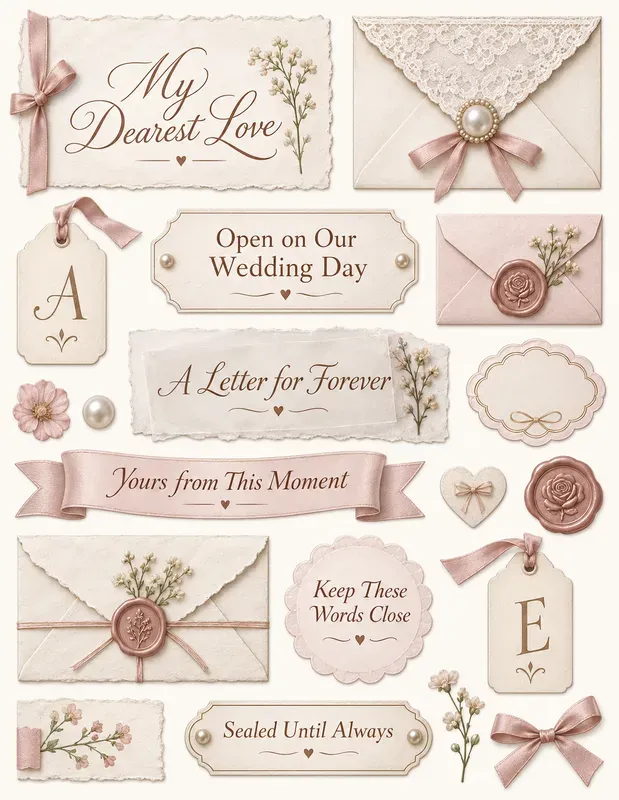 Romance Bridal Typography Ephemera