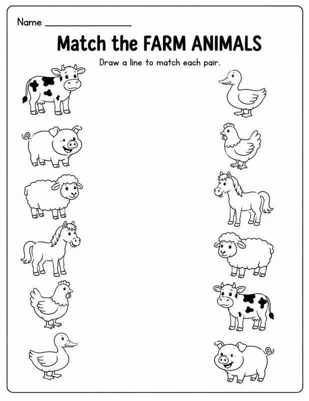 Printable Matching Worksheet Generator