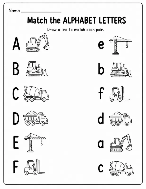 Printable Matching Worksheet Generator