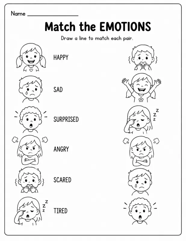 Printable Matching Worksheet Generator