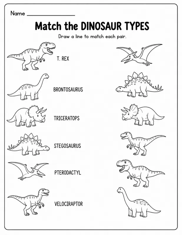 Printable Matching Worksheet Generator