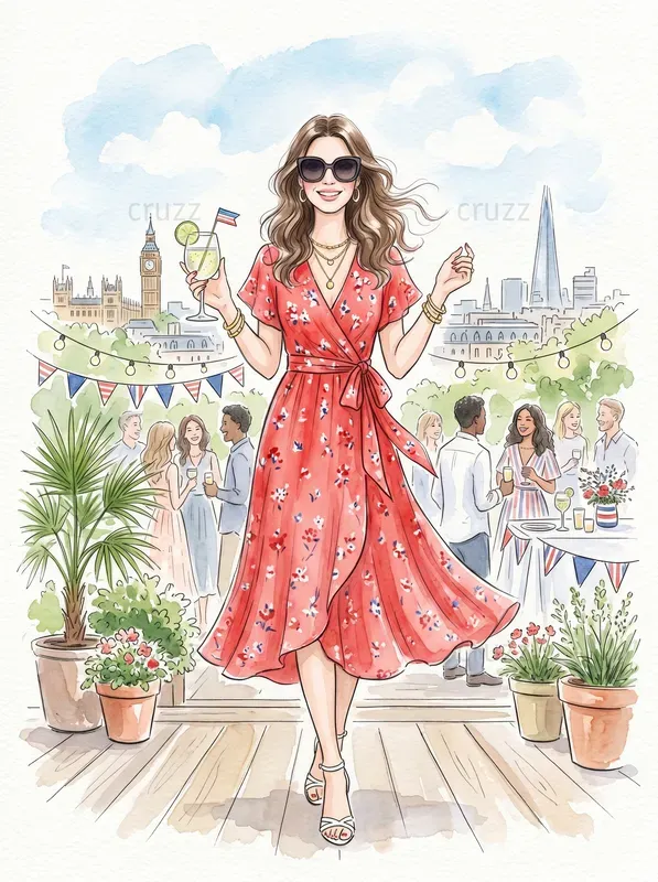 Elegant Watercolor Memorial Day Girls