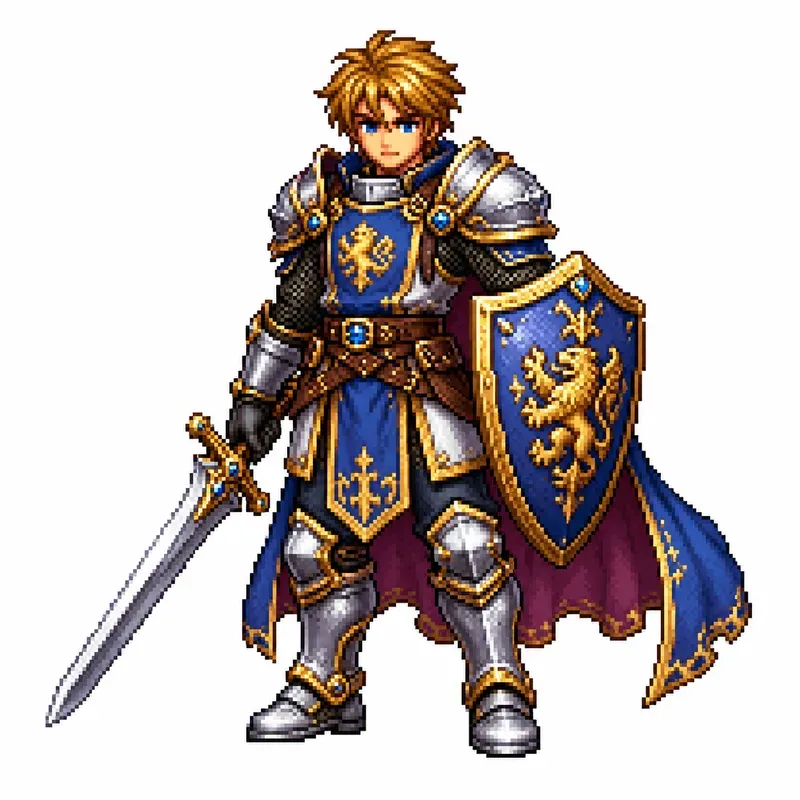 Retro 16 Bit RPG Game Character Designs