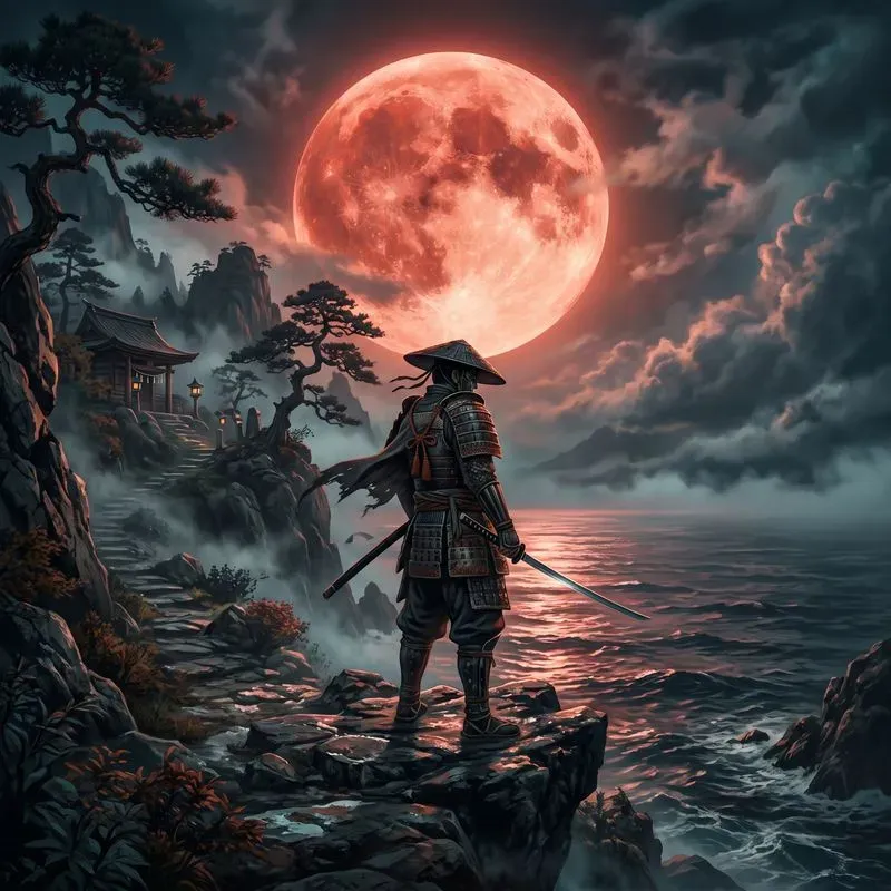 Cinematic Giant Moon Portraits