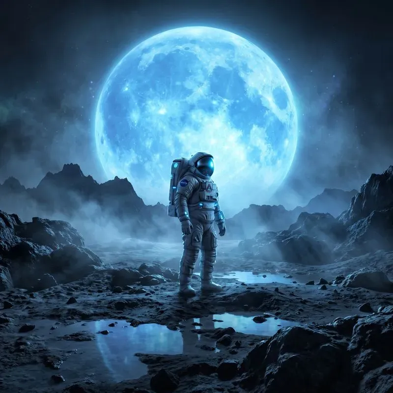 Cinematic Giant Moon Portraits