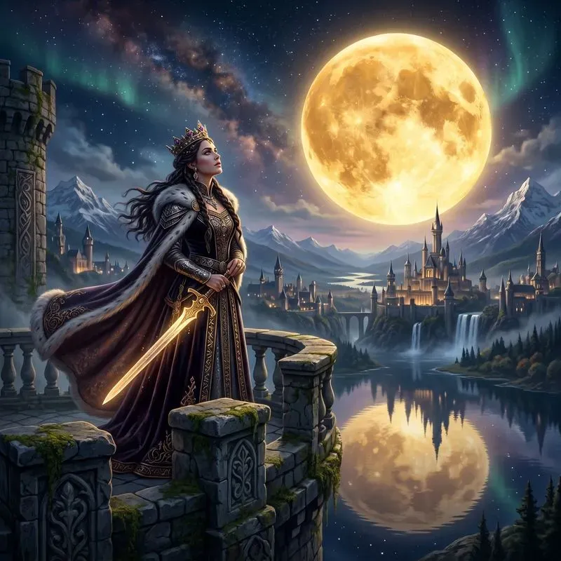 Cinematic Giant Moon Portraits