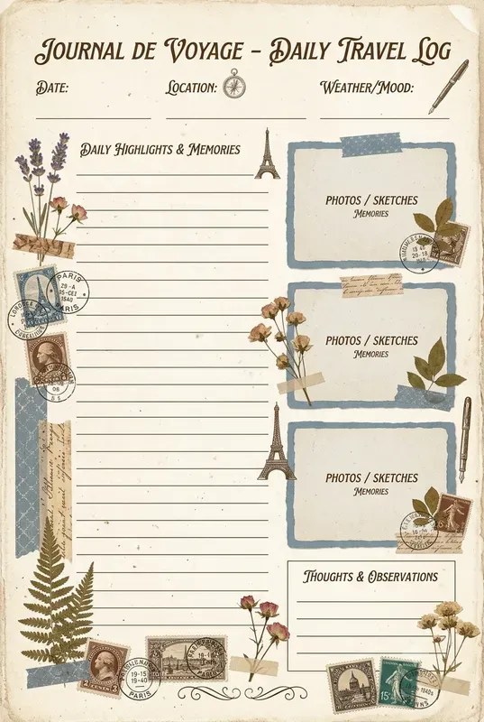 Printable Journal Page Generator