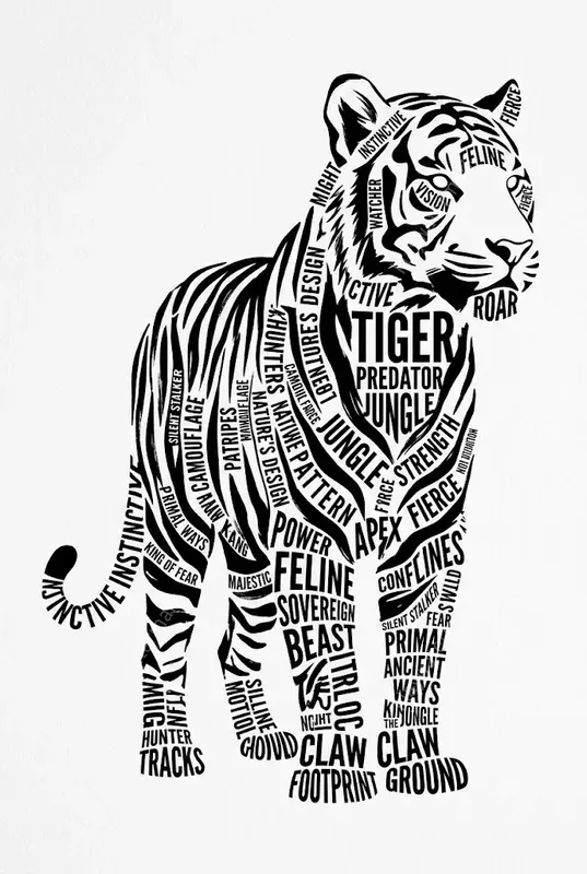 Typographic Silhouette Art