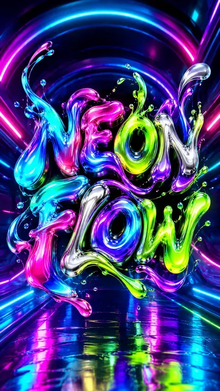 Premium 3D Liquid Dancing Typographies