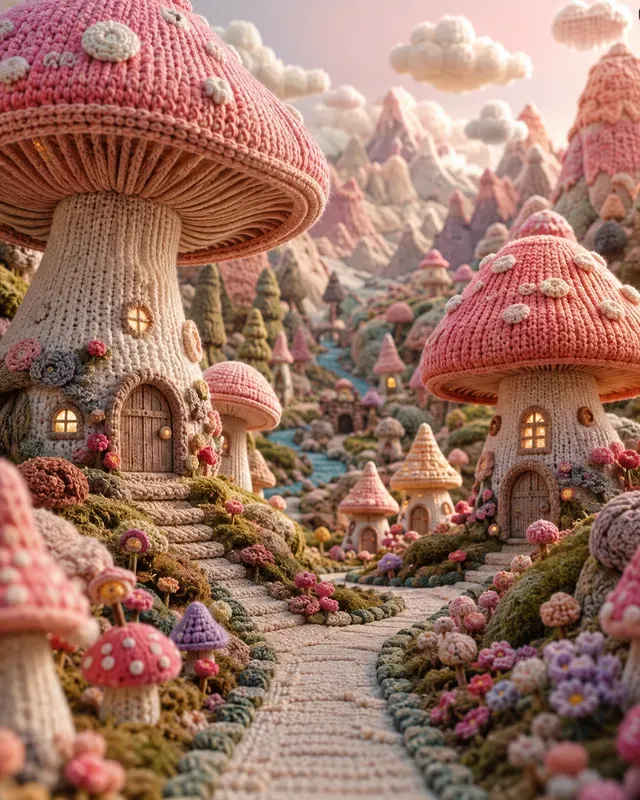 Whimsical Crochet Fantasy Worlds