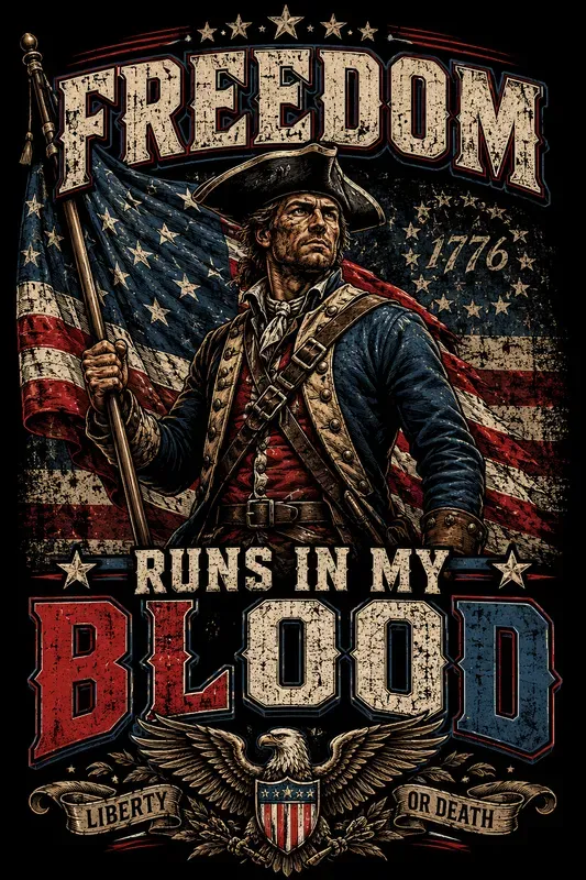 Vintage Patriotic Usa Freedom Tees