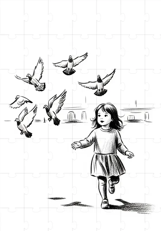 Expressive Minimal Charcoal Scenes