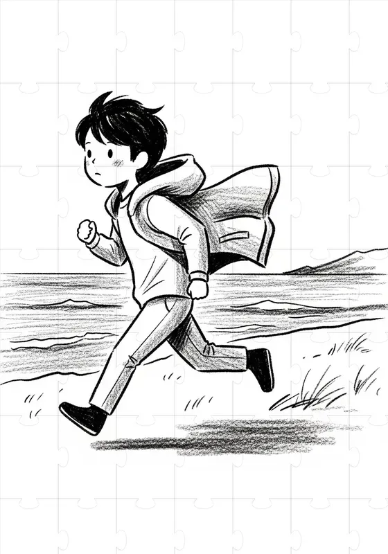 Expressive Minimal Charcoal Scenes