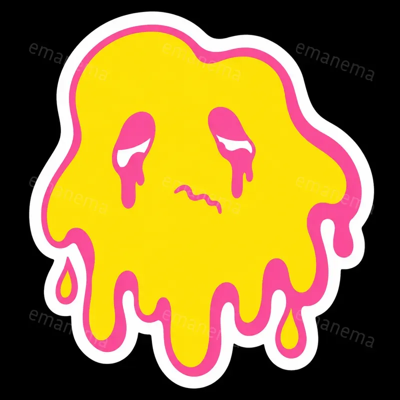 Surreal Organic Character Sticker Vectors